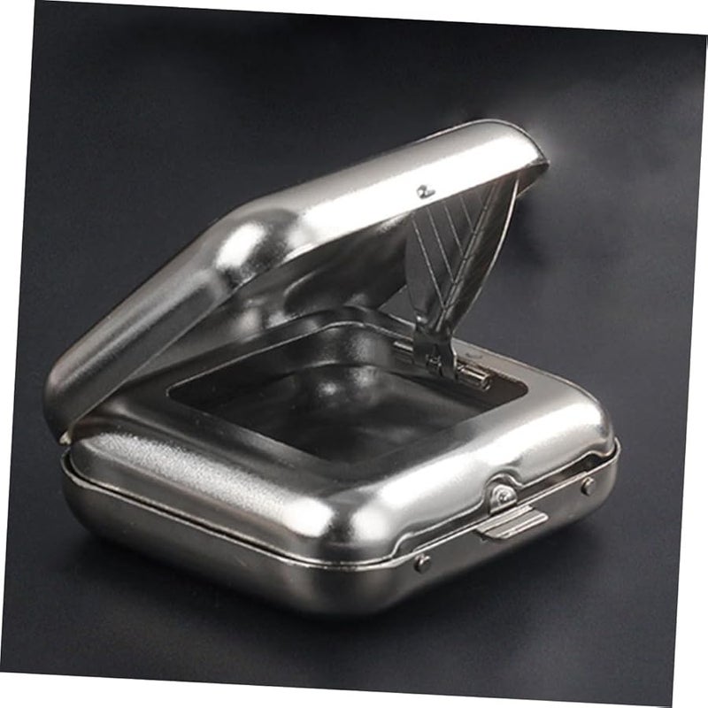 Portable Metal Ashtray For Car Outdoor Travel Pocket Size Easy To Clean - Image 5
